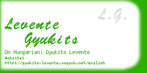 levente gyukits business card